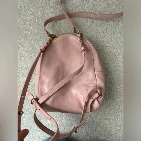 Aritzia soft pink leather  mini backpack - Picture 4 of 12